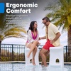 image:imageStep2 Vero Pool Lounger inPool Chaise Lounge Chair for Tanning Ledges up to 12 in Outdoor Patio Chair Weighted Earthy Tan wSpeckWhite