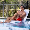 image:imageStep2 Vero Pool Lounger inPool Chaise Lounge Chair for Tanning Ledges up to 12 in Outdoor Patio Chair Weighted Earthy Tan wSpeckWhite