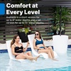 image:imageStep2 Vero Pool Lounger inPool Chaise Lounge Chair for Tanning Ledges up to 12 in Outdoor Patio Chair Weighted Earthy Tan wSpeckWhite