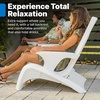 image:imageStep2 Vero Pool Lounger inPool Chaise Lounge Chair for Tanning Ledges up to 12 in Outdoor Patio Chair Weighted Earthy Tan wSpeckWhite