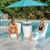 image:imageStep2 Vero Pool Lounger inPool Chaise Lounge Chair for Tanning Ledges up to 12 in Outdoor Patio Chair Weighted Earthy Tan wSpeckWhite