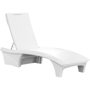 image:imageStep2 Vero Pool Lounger inPool Chaise Lounge Chair for Tanning Ledges up to 12 in Outdoor Patio Chair Weighted Earthy Tan wSpeckWhite
