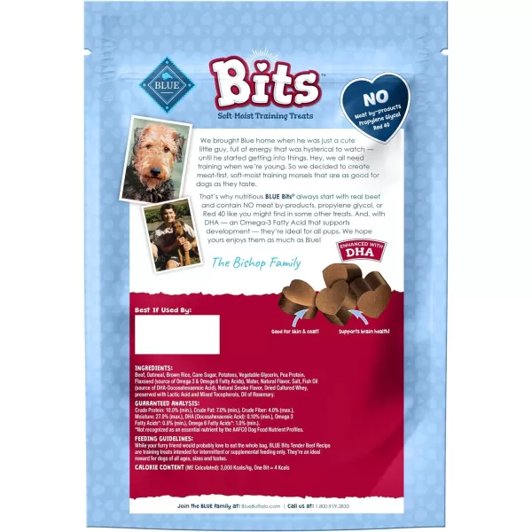 imageBlue Buffalo BLUE Bits Natural SoftMoist Training Dog Treats Beef Recipe 9oz bag1 Pound Pack of 1 Beef SoftMoist Bits