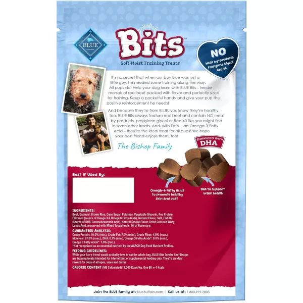 imageBlue Buffalo BLUE Bits Natural SoftMoist Training Dog Treats Chicken Recipe 19oz BagBeef 11 Ounce Pack of 1