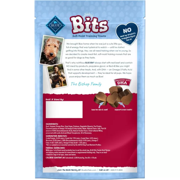 imageBlue Buffalo BLUE Bits Natural SoftMoist Training Dog Treats Chicken Recipe 19oz BagBeef 4 Ounce Pack of 1