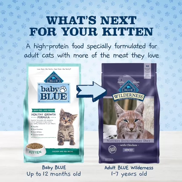 imageBlue Buffalo Baby BLUE Healthy Growth Formula Grain Free High Protein Natural Kitten Dry Cat Food Chicken 45lb45 Pound Pack of 1