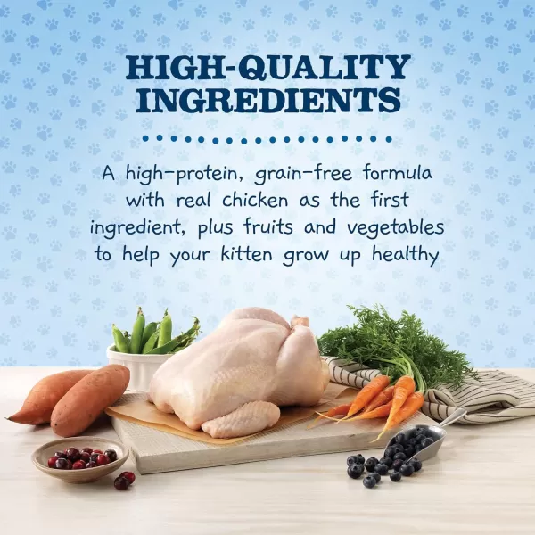 imageBlue Buffalo Baby BLUE Healthy Growth Formula Grain Free High Protein Natural Kitten Dry Cat Food Chicken 45lb45 Pound Pack of 1