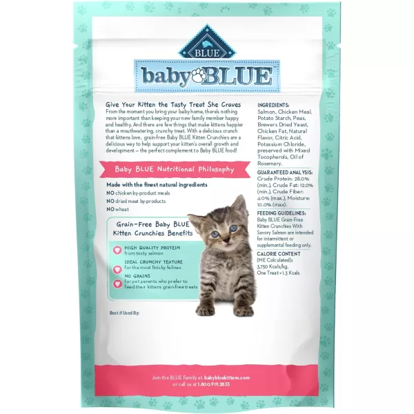 imageBlue Buffalo Baby BLUE Kitten Crunchies Grain Free Natural Kitten Treats Savory Salmon 2oz BagBlue Buffalo Baby BLUE Kitten Crunchies Grain Free Natural Kitten Treats Savory Salmon 2oz Bag