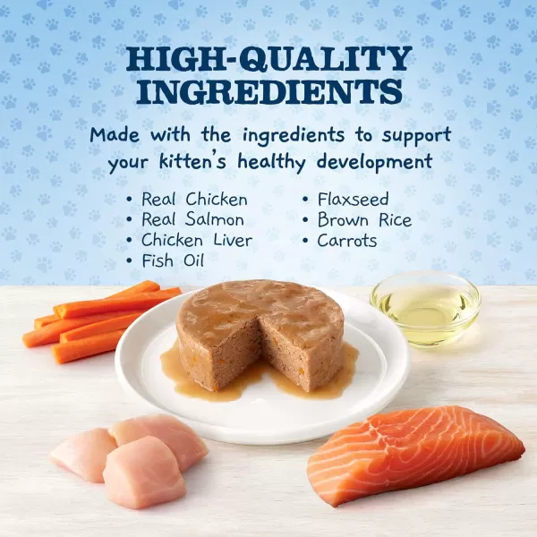 imageBlue Buffalo Baby Blue Healthy Growth Formula Grain Free High Protein Natural Kitten Pate Wet Cat Food Salmon Recipe 3oz Cans Pack of 24Chicken amp Salmon 3 Ounce Pack of 6