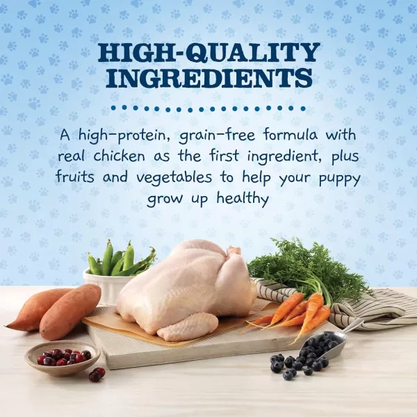 imageBlue Buffalo Baby Blue Healthy Growth Formula Grain Free High Protein Natural Puppy Dry Dog Food Chicken and Pea Recipe 4lb4 Pound Pack of 1