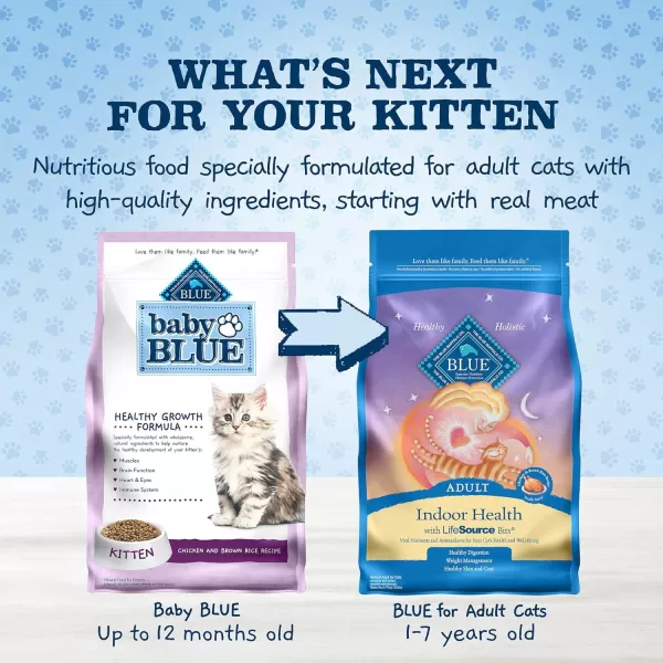 imageBlue Buffalo Baby Blue Healthy Growth Formula Natural Kitten Dry Cat Food Chicken and Brown Rice Recipe 2lb5 Pound Pack of 1