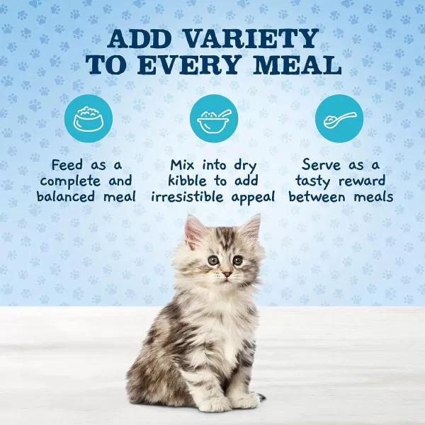 imageBlue Buffalo Baby Blue Healthy Growth Formula Natural Kitten Pate Wet Cat Food MultiPack Chicken Recipe 3oz 6 Count3 Ounce Pack of 24