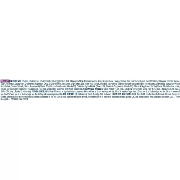 imageBlue Buffalo Baby Blue Healthy Growth Formula Natural Kitten Pate Wet Cat Food MultiPack Chicken Recipe 3oz 6 Count3 Ounce Pack of 6