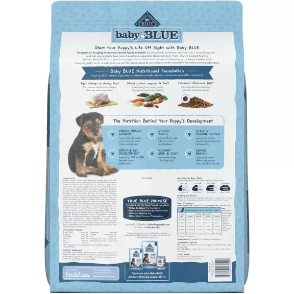 imageBlue Buffalo Baby Blue Healthy Growth Formula Natural Puppy Dry Dog Food Chicken and Brown Rice Recipe 4lb11 Pound Pack of 1