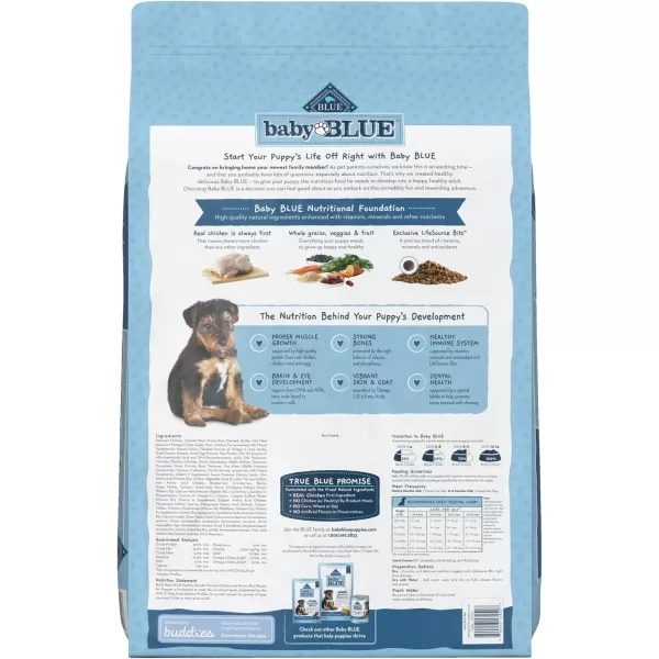 imageBlue Buffalo Baby Blue Healthy Growth Formula Natural Puppy Dry Dog Food Chicken and Brown Rice Recipe 4lb24 Pound Pack of 1