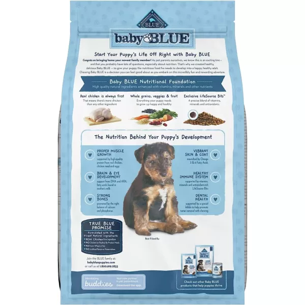 imageBlue Buffalo Baby Blue Healthy Growth Formula Natural Puppy Dry Dog Food Chicken and Brown Rice Recipe 4lb4 Pound Pack of 1