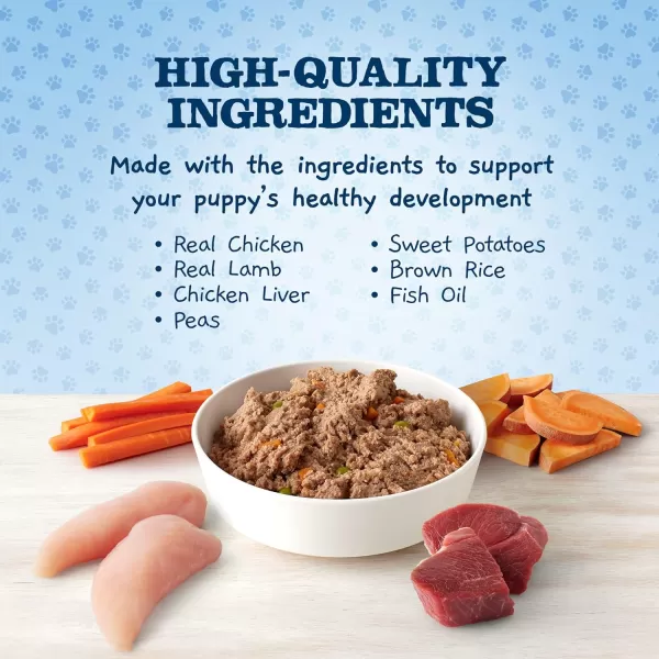 imageBlue Buffalo Baby Blue Healthy Growth Formula Natural Puppy Wet Dog Food Cup Chicken and Vegetable Recipe 35oz Cups Pack of 12Chicken amp Lamb Variety Pack 35 oz 12 count