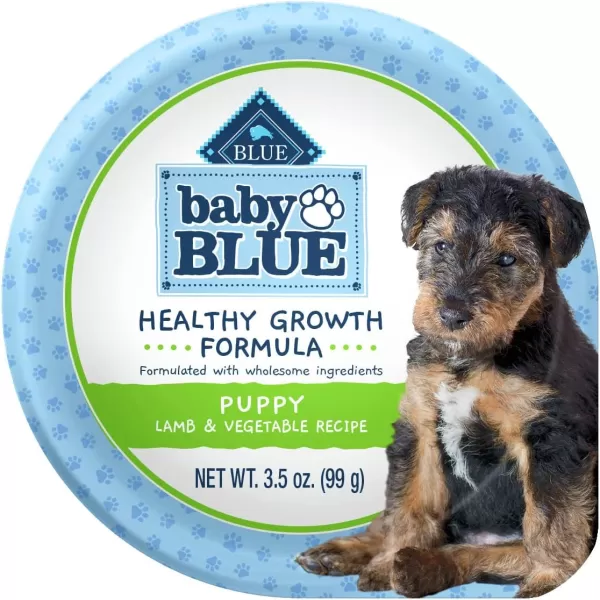 imageBlue Buffalo Baby Blue Healthy Growth Formula Natural Puppy Wet Dog Food Cup Chicken and Vegetable Recipe 35oz Cups Pack of 12Lamb amp Vegetable 35 Ounce Pack of 12