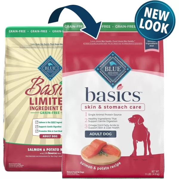 imageBlue Buffalo Basics Skin amp Stomach Care Grain Free Natural Adult Dry Dog Food Salmon amp Potato 11lbBlue Buffalo Basics Skin amp Stomach Care Grain Free Natural Adult Dry Dog Food Salmon amp Potato 11lb
