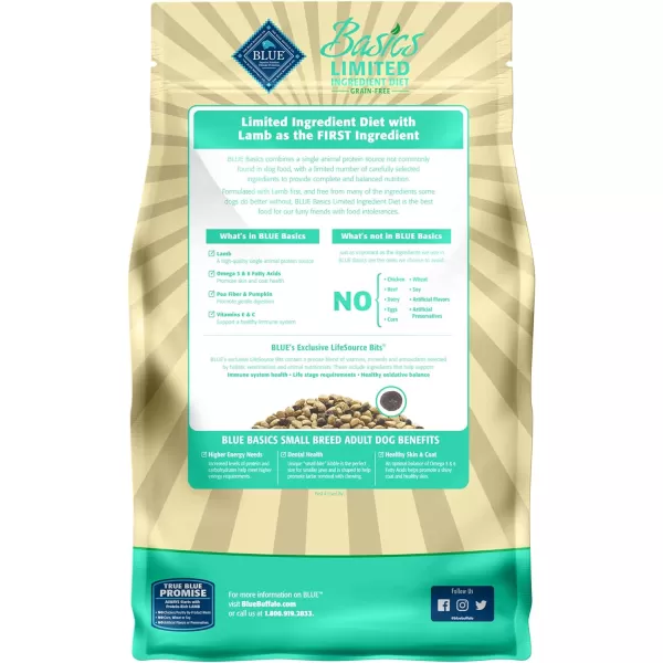 imageBlue Buffalo Basics Skin amp Stomach Care Grain Free Natural Adult Small Breed Dry Dog Food Lamb amp Potato 4lbBlue Buffalo Basics Skin amp Stomach Care Grain Free Natural Adult Small Breed Dry Dog Food Lamb amp Potato 4lb