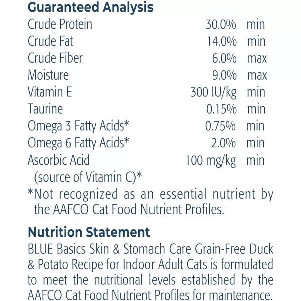 imageBlue Buffalo Basics Skin amp Stomach Care Grain Free Natural Indoor Adult Dry Cat Food Duck amp Potato 5lbDuck amp Potato 11 Pound Pack of 1