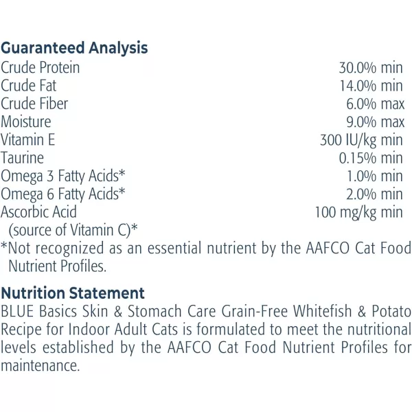 imageBlue Buffalo Basics Skin amp Stomach Care Grain Free Natural Indoor Adult Dry Cat Food Duck amp Potato 5lbFish amp Potato 5 Pound Pack of 1