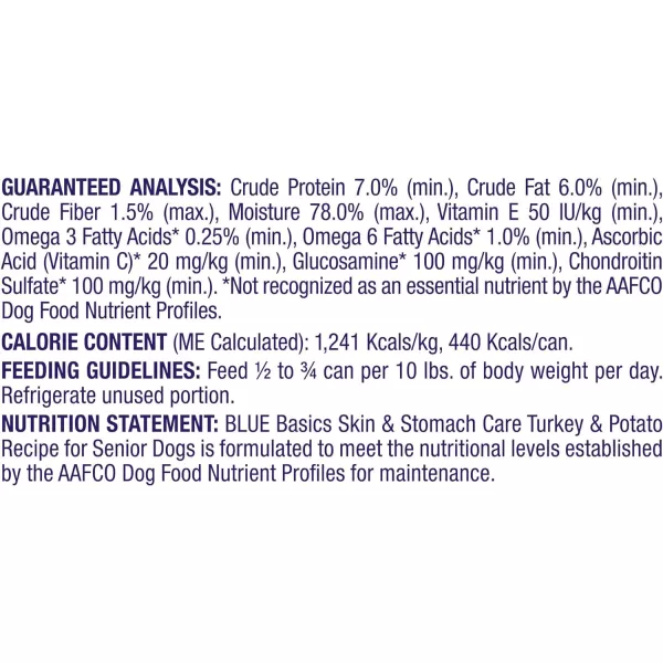 imageBlue Buffalo Basics Skin amp Stomach Care Grain Free Natural Senior Wet Dog Food Turkey 125oz Cans Pack of 12Blue Buffalo Basics Skin amp Stomach Care Grain Free Natural Senior Wet Dog Food Turkey 125oz Cans Pack of 12