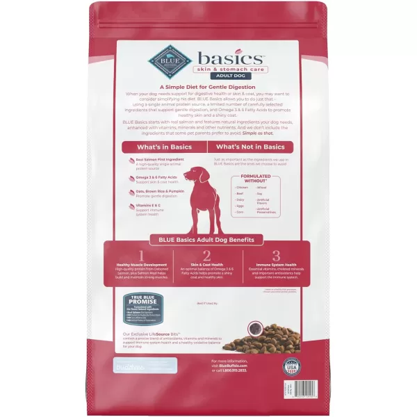 imageBlue Buffalo Basics Skin amp Stomach Care Natural Adult Dry Dog Food Turkey amp Potato 24lbSalmon amp Potato 24 Pound Pack of 1
