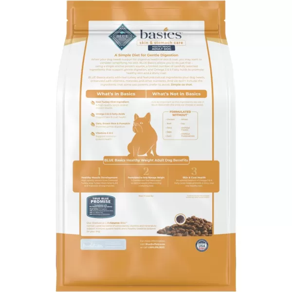 imageBlue Buffalo Basics Skin amp Stomach Care Natural Adult Healthy Weight Dry Dog Food Turkey amp Potato 4lbBlue Buffalo Basics Skin amp Stomach Care Natural Adult Healthy Weight Dry Dog Food Turkey amp Potato 4lb