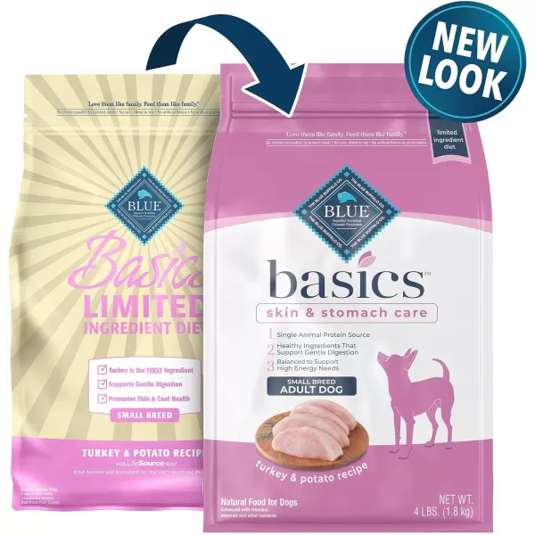 imageBlue Buffalo Basics Skin amp Stomach Care Natural Adult Small Breed Dry Dog Food Turkey amp Potato 4lbBlue Buffalo Basics Skin amp Stomach Care Natural Adult Small Breed Dry Dog Food Turkey amp Potato 4lb
