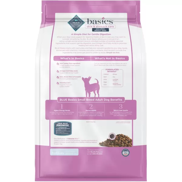 imageBlue Buffalo Basics Skin amp Stomach Care Natural Adult Small Breed Dry Dog Food Turkey amp Potato 4lbBlue Buffalo Basics Skin amp Stomach Care Natural Adult Small Breed Dry Dog Food Turkey amp Potato 4lb