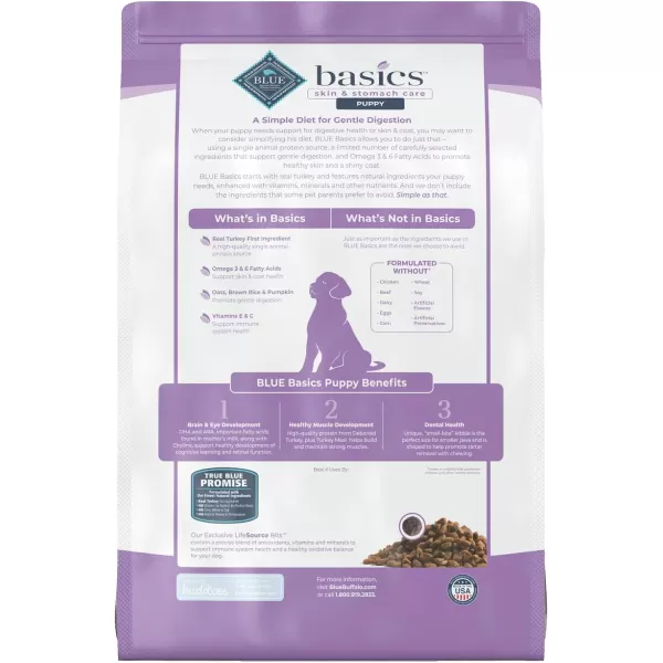 imageBlue Buffalo Basics Skin amp Stomach Care Natural Puppy Dry Dog Food Turkey amp Potato 24lbTurkey amp Potato 11 Pound Pack of 1