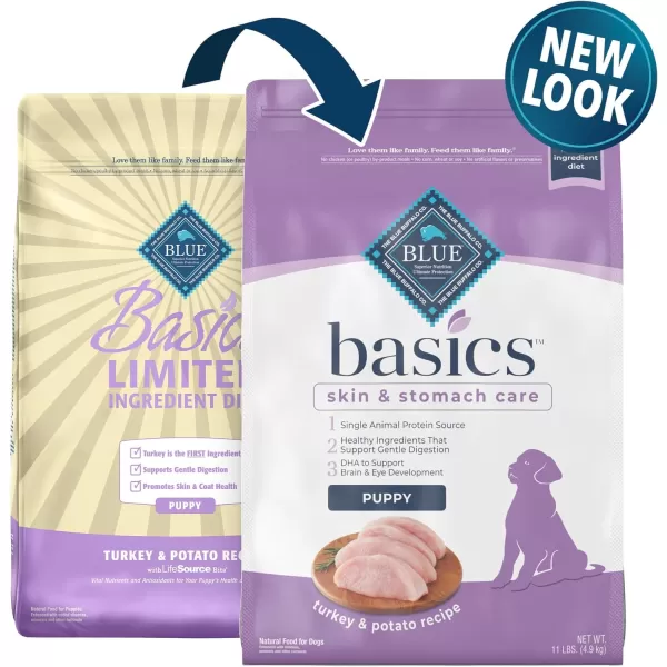 imageBlue Buffalo Basics Skin amp Stomach Care Natural Puppy Dry Dog Food Turkey amp Potato 24lbTurkey amp Potato 11 Pound Pack of 1