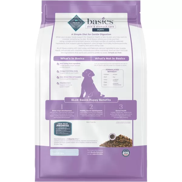 imageBlue Buffalo Basics Skin amp Stomach Care Natural Puppy Dry Dog Food Turkey amp Potato 24lbTurkey amp Potato 4 Pound Pack of 1