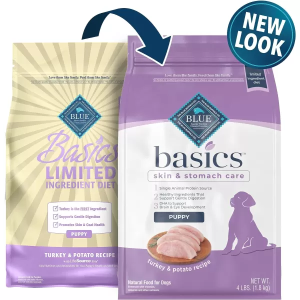 imageBlue Buffalo Basics Skin amp Stomach Care Natural Puppy Dry Dog Food Turkey amp Potato 24lbTurkey amp Potato 4 Pound Pack of 1