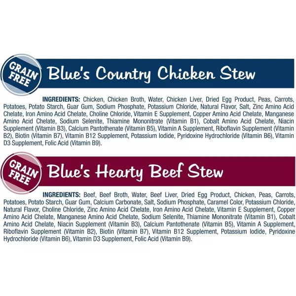 imageBlue Buffalo Blues Stew Natural Adult Wet Dog Food Beef Stew 125oz can Pack of 12Chicken 1 Count Pack of 6
