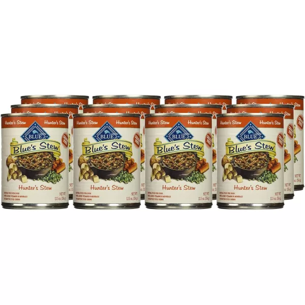 imageBlue Buffalo Blues Stew Natural Adult Wet Dog Food Beef Stew 125oz can Pack of 12Duck 125 Ounce Pack of 12