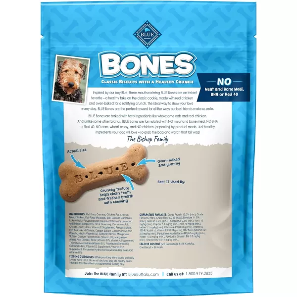 imageBlue Buffalo Bones Natural Crunchy Dog Treats Large Dog Biscuits Chicken 16oz bag 4 countChicken 16 Ounce Pack of 4