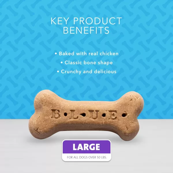 imageBlue Buffalo Bones Natural Crunchy Dog Treats Large Dog Biscuits Chicken 16oz bag 4 countChicken 16 Ounce Pack of 4