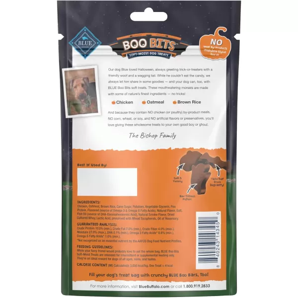 imageBlue Buffalo Boo Bits Natural Soft Dog Treats Chicken Halloween Dog Treats 45ozBoo Bits Chicken 45 Ounce Pack of 1
