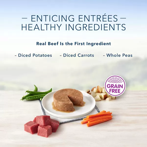 imageBlue Buffalo Delights Natural Adult Small Breed Wet Dog Food Cups Pate Style Filet Mignon and Porterhouse 35oz 12 Pack 6 of Each FlavorTop Sirloin 35 Ounce Pack of 12