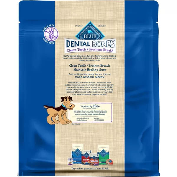 imageBlue Buffalo Dental Bones Small Natural Dental Chew Dog Treats 1525 lbs 36oz BagLarge Bones 36 Ounce Pack of 1