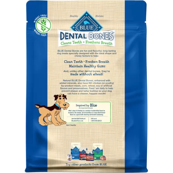 imageBlue Buffalo Dental Bones Small Natural Dental Chew Dog Treats 1525 lbs 36oz BagMini Bones 12 Ounce Pack of 1
