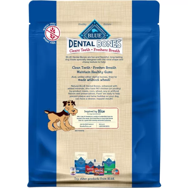 imageBlue Buffalo Dental Bones Small Natural Dental Chew Dog Treats 1525 lbs 36oz BagRegular Bones 27 Ounce Pack of 1