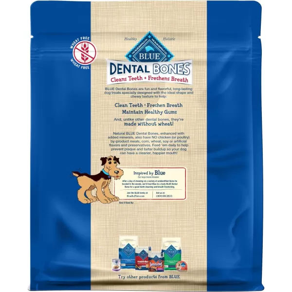 imageBlue Buffalo Dental Bones Small Natural Dental Chew Dog Treats 1525 lbs 36oz BagRegular Bones 36 Ounce Pack of 1
