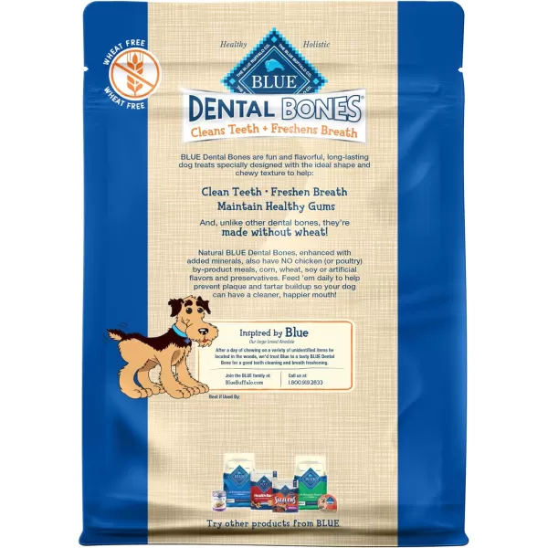 imageBlue Buffalo Dental Bones Small Natural Dental Chew Dog Treats 1525 lbs 36oz BagSmall Bones 12 Ounce Pack of 1