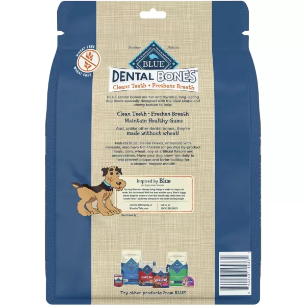 imageBlue Buffalo Dental Bones Small Natural Dental Chew Dog Treats 1525 lbs 36oz BagSmall Bones 36 Ounce Pack of 1