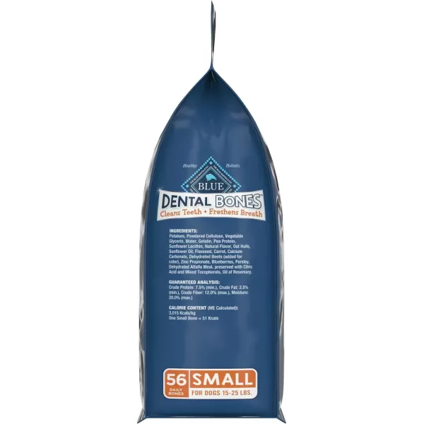 imageBlue Buffalo Dental Bones Small Natural Dental Chew Dog Treats 1525 lbs 36oz BagSmall Bones 36 Ounce Pack of 1