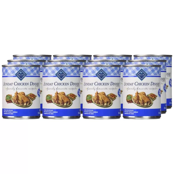 imageBlue Buffalo Family Favorites Natural Adult Wet Dog Food Shepherds Pie 125oz can Pack of 12Sunday Chicken 125 Ounce Pack of 12