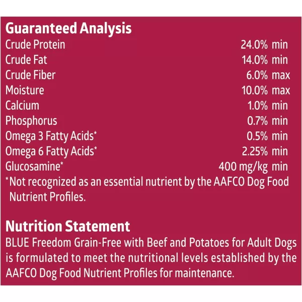 imageBlue Buffalo Freedom Grain Free Natural Adult Dry Dog Food Beef 24lbBeef 4 Pound Pack of 1